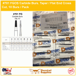  #701 FGOS Carbide Burs,  Pack of 10 Burs.