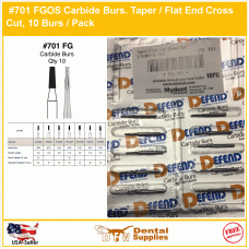  #701 FGOS Carbide Burs,  Pack of 10 Burs.