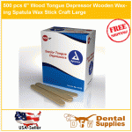 500 Pcs Sterile 6 Inch Wood Tongue Depressor Large Wooden Waxing Spatula Wax Stick Craft