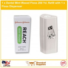 1 x Dental Mint Waxed Floss 200 Yd. Refill with 1 x Floss Dispense