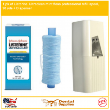 1 Listerine Ultraclean mint floss professional refill spool, 90 yds + Dispenser