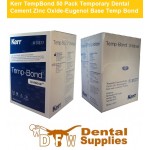 Kerr TempBond 50 Pack Temporary Dental Cement Zinc Oxide-Eugenol Base Temp Bond
