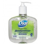 Dial® Professional Antibacterial Gel Hand Sanitizer w/Moisturizers, 16oz Pump, Fragrance-Free