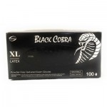 Adenna Black Cobra Latex Powder Free (PF) Exam Gloves (X - Large) 1 box