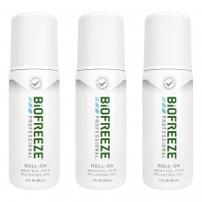 Pack of 3: GREEN PROFESSIONAL ROLL ON, roll-on, Biofreeze Professional 3 oz. Pain Relieving Gel 